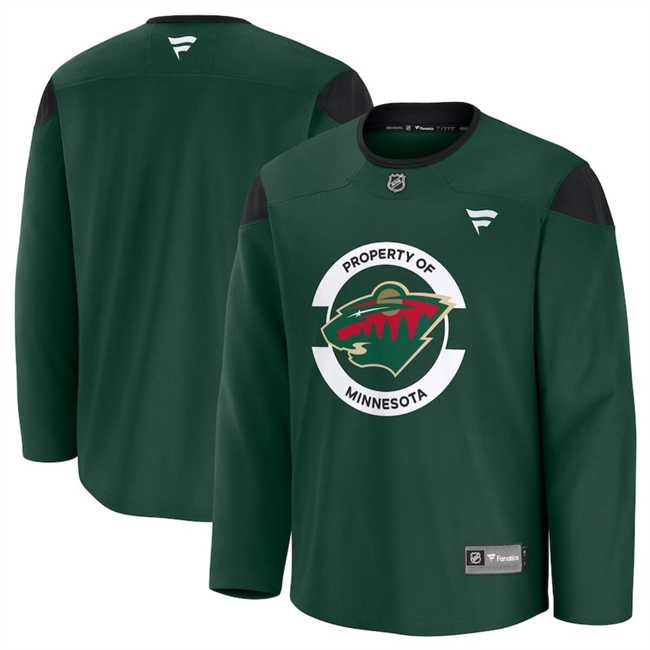 Mens Minnesota Wild Green 2024-25 Team Practice Stitched Hockey Jersey Dzhi